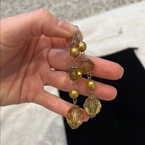 Amber colored dangle earrings
